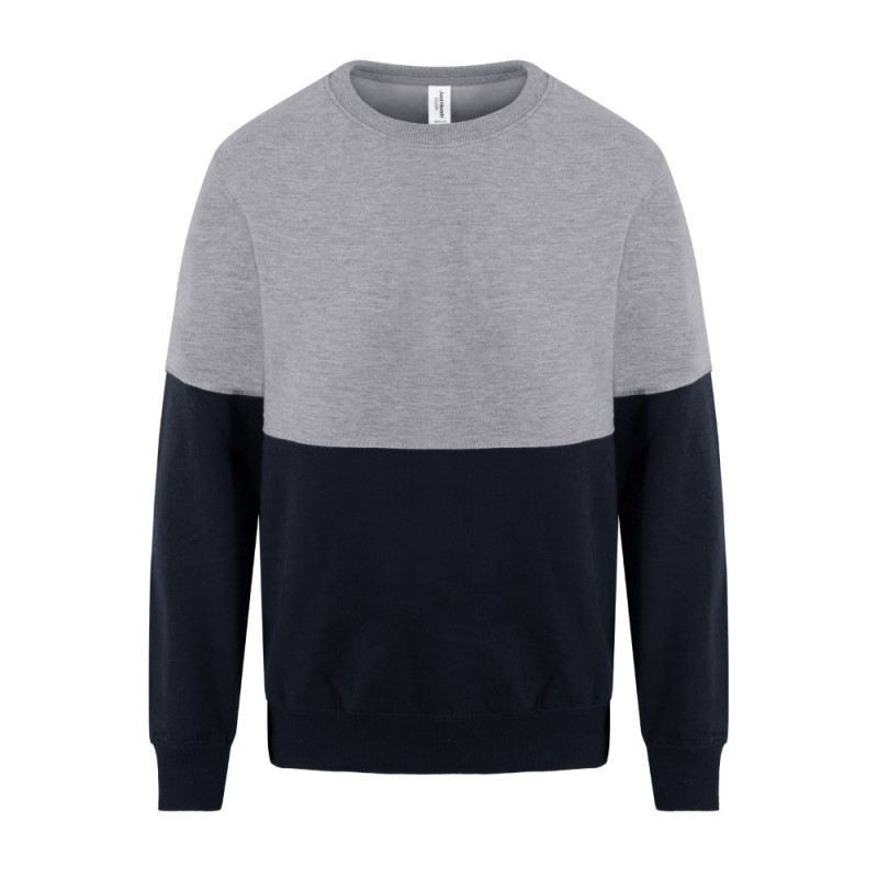 Two-color crewneck