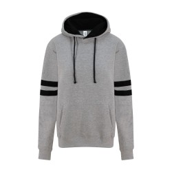 Thick fabric hoodie with stripes