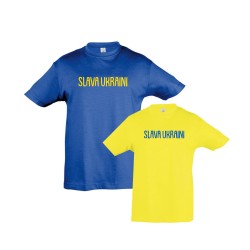 Kids T-shirt for Ukraine „Slava Ukraini“ | PrintShop.Lt